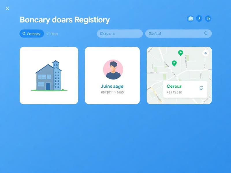 Interface du registre des propriétaires avec informations détaillées
