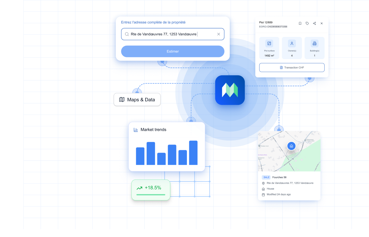Vue cartographique des données immobilières de Genève